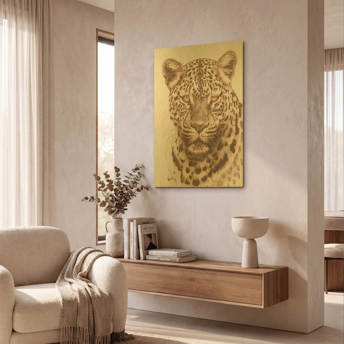 'Potency' By Barbara Keith Gold Metal Wall Art