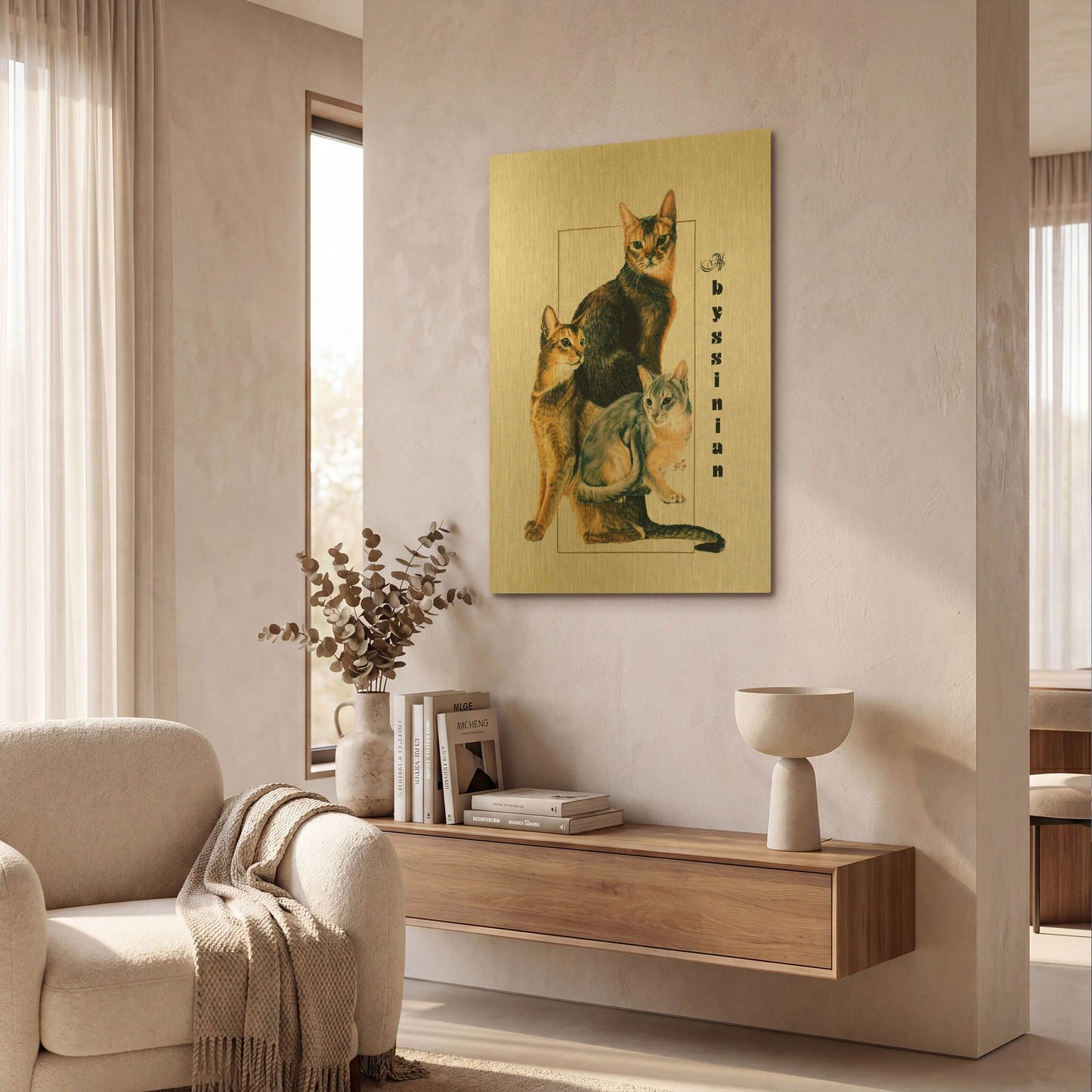 'Abyssinian' By Barbara Keith Gold Metal Wall Art