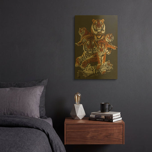 'Dynasty' By Barbara Keith Gold Metal Wall Art