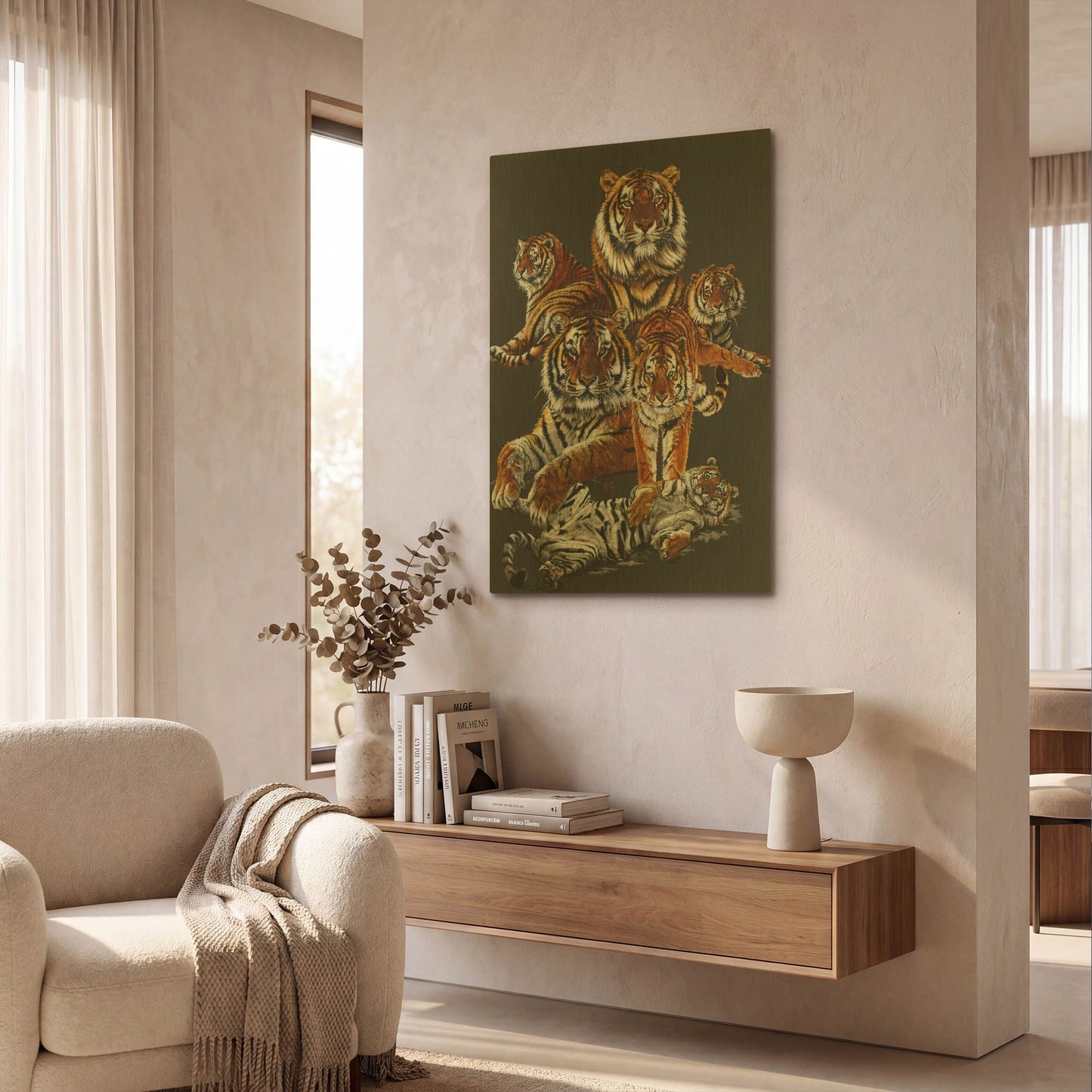 'Dynasty' By Barbara Keith Gold Metal Wall Art