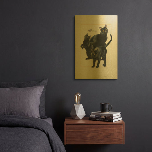 'Bombay' By Barbara Keith Gold Metal Wall Art
