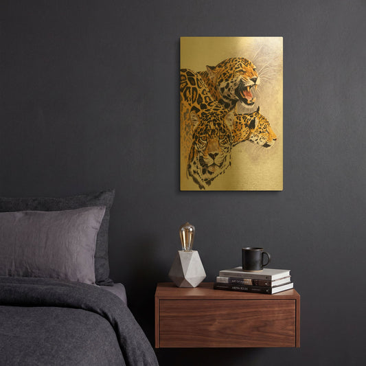 'Rain Forest Wrath' By Barbara Keith Gold Metal Wall Art
