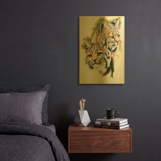 'In The Woods' By Barbara Keith Gold Metal Wall Art