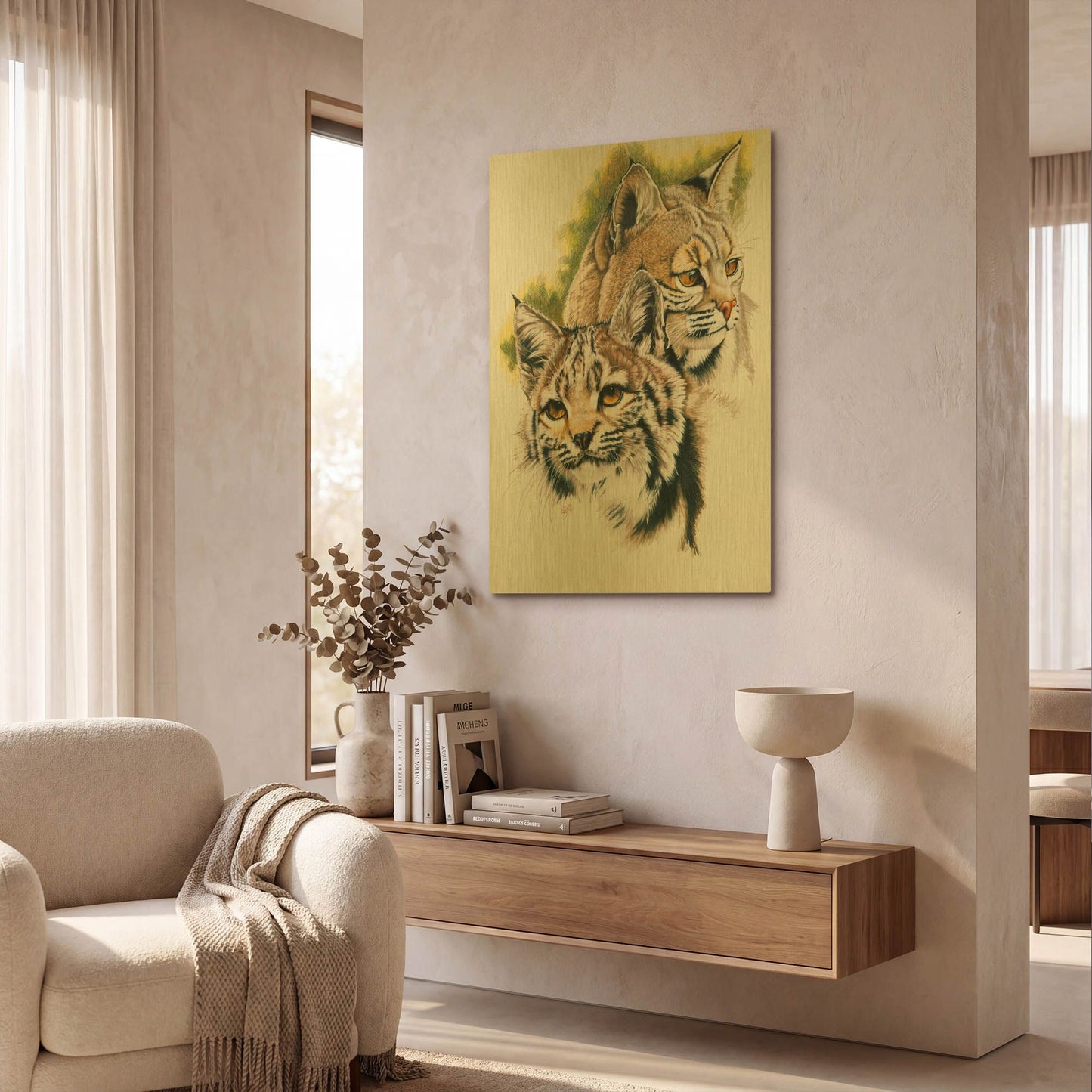 'In The Woods' By Barbara Keith Gold Metal Wall Art