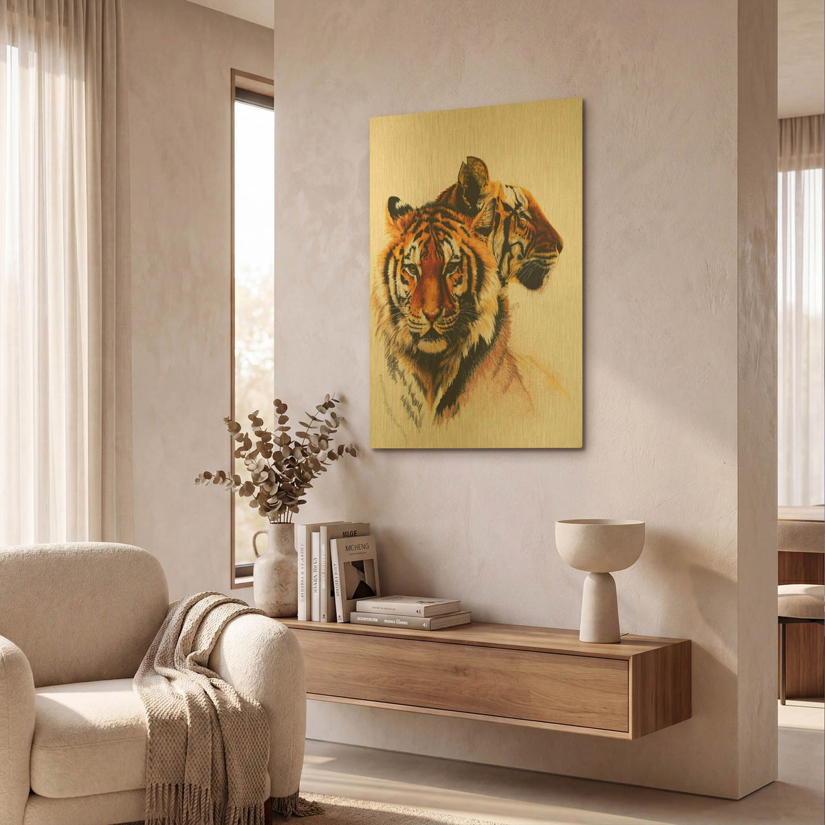 'Silent Partners' By Barbara Keith Gold Metal Wall Art