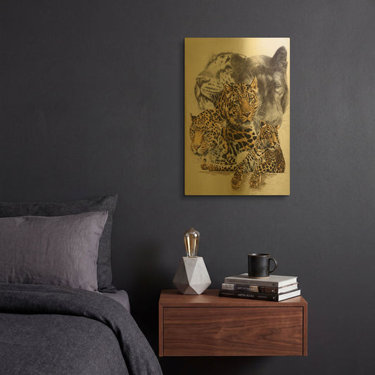 'Elusive' By Barbara Keith Gold Metal Wall Art