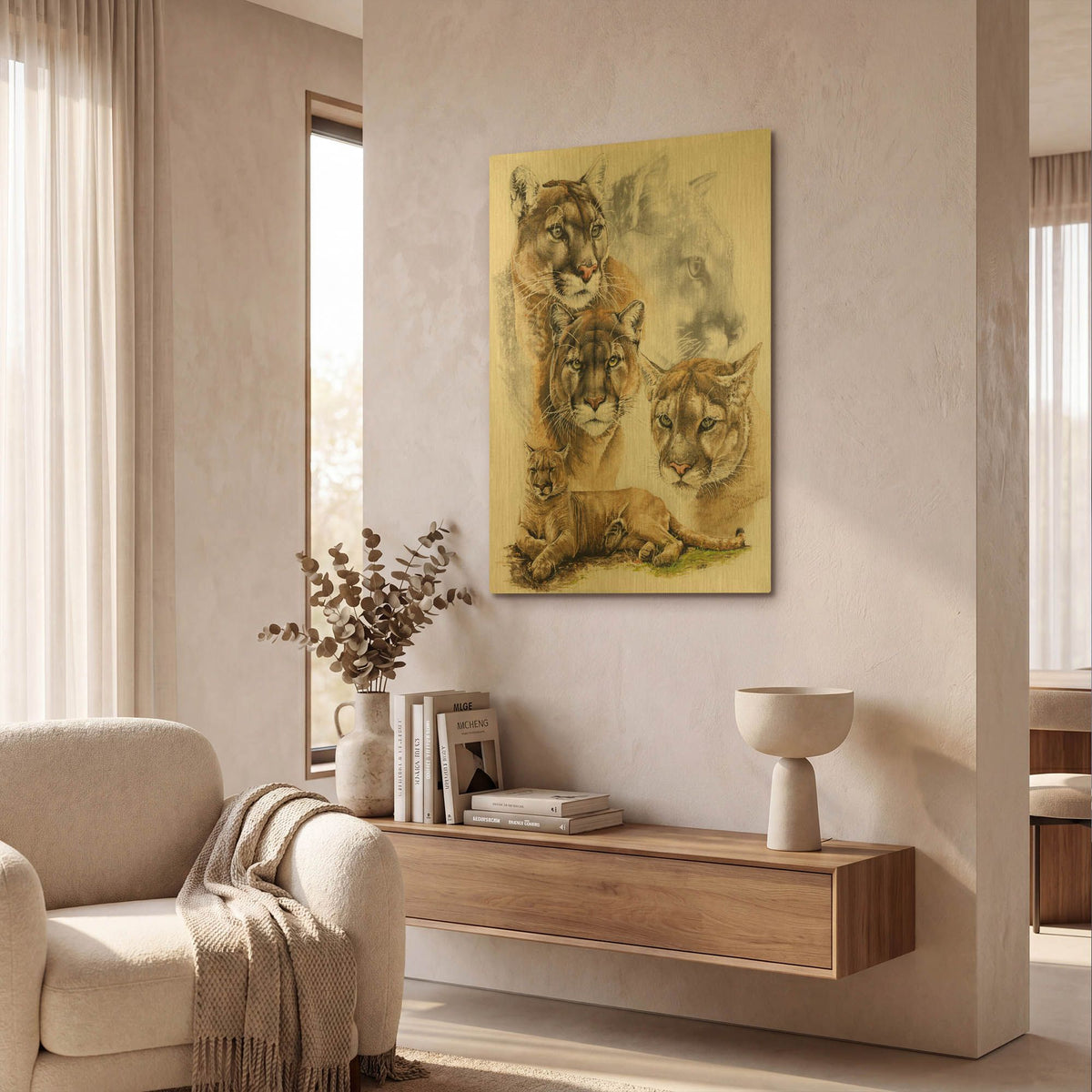 'Fierce' By Barbara Keith Gold Metal Wall Art