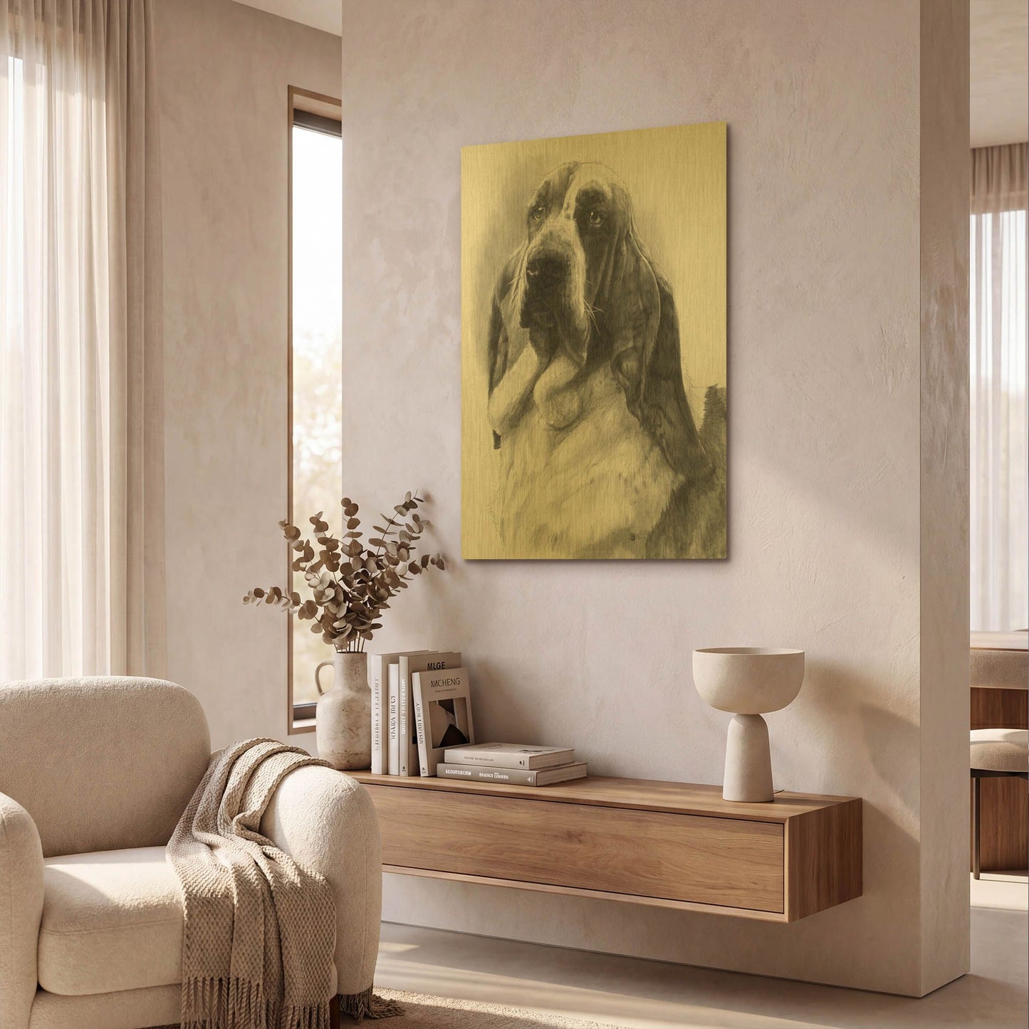 'Lordly' By Barbara Keith Gold Metal Wall Art