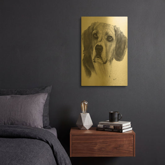 'Shadow' By Barbara Keith Gold Metal Wall Art