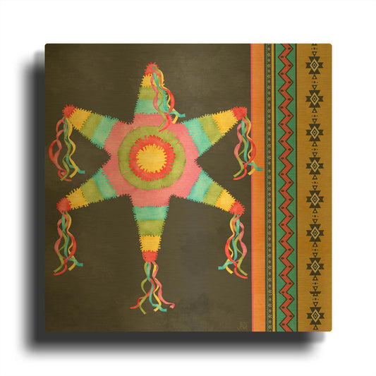'Pinata Party II' By Jade Reynolds Gold Metal Wall Art