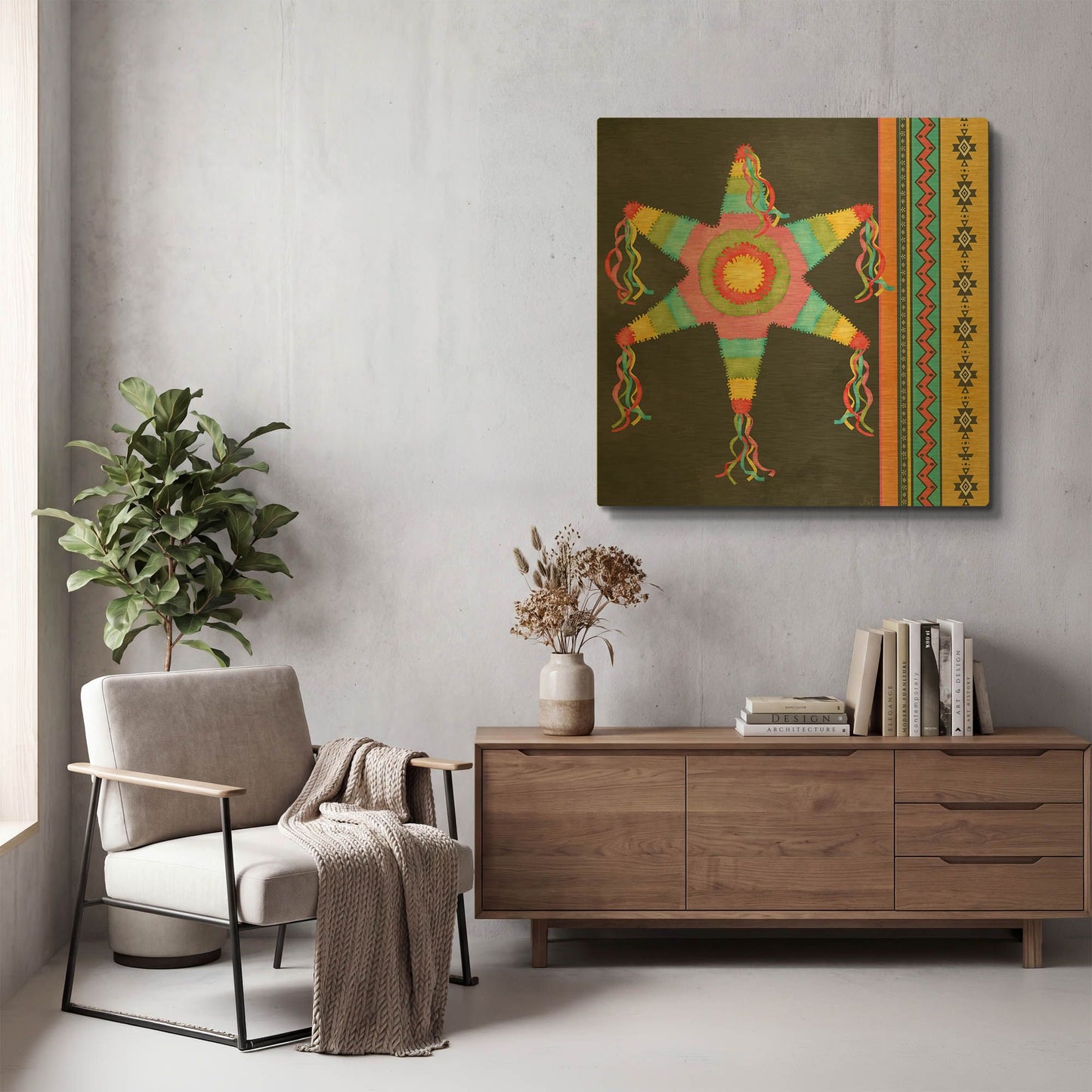 'Pinata Party II' By Jade Reynolds Gold Metal Wall Art