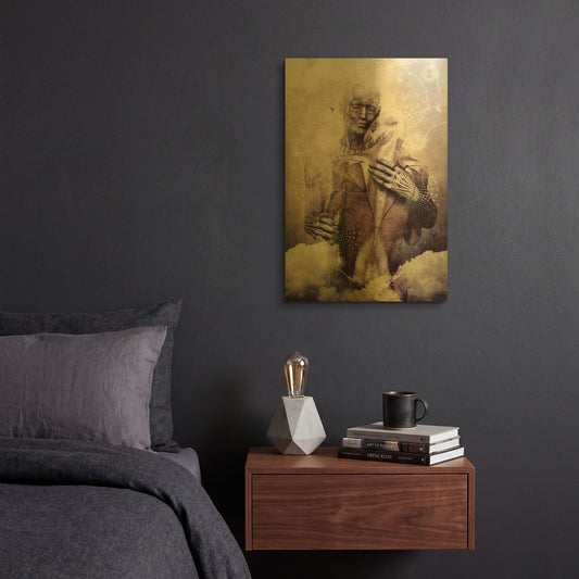 'If Only The Sky Would Disappear' By Cameron Gray Gold Metal Wall Art