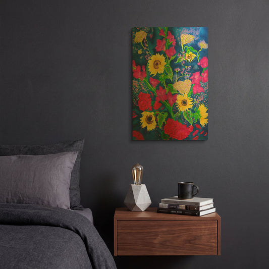 'Dream Time' By Carissa Luminess Gold Metal Wall Art