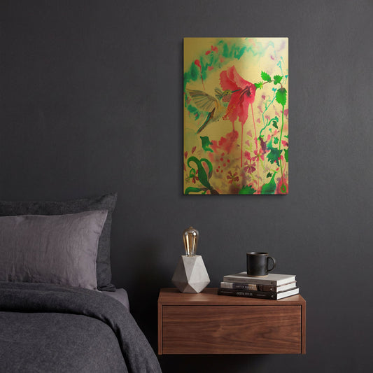 'Opening To Grace' By Carissa Luminess Gold Metal Wall Art