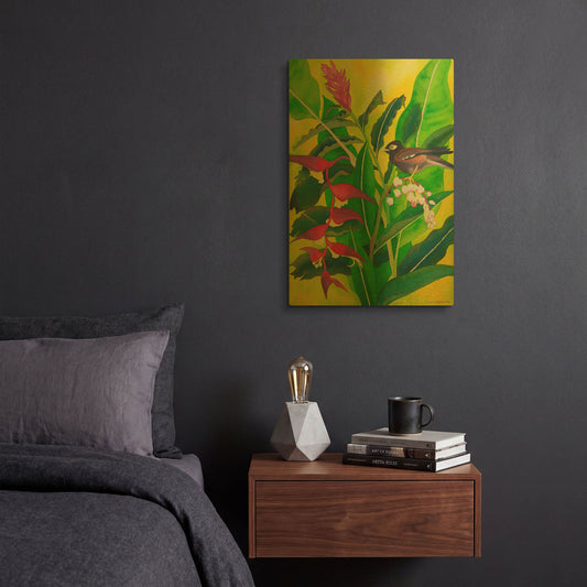 'Myrna In the Morning' By Carissa Luminess Gold Metal Wall Art