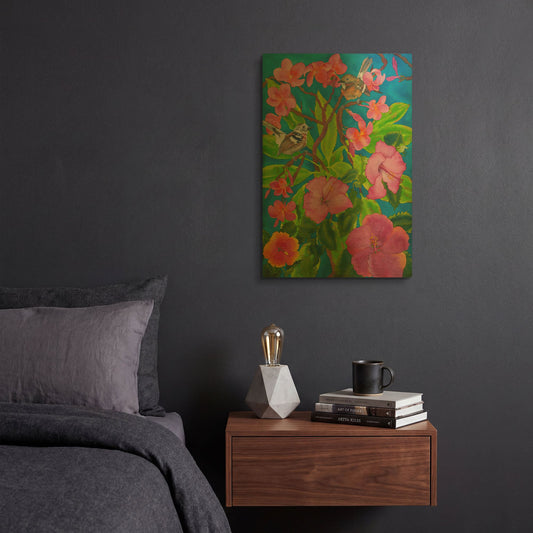 'Shining Song' By Carissa Luminess Gold Metal Wall Art