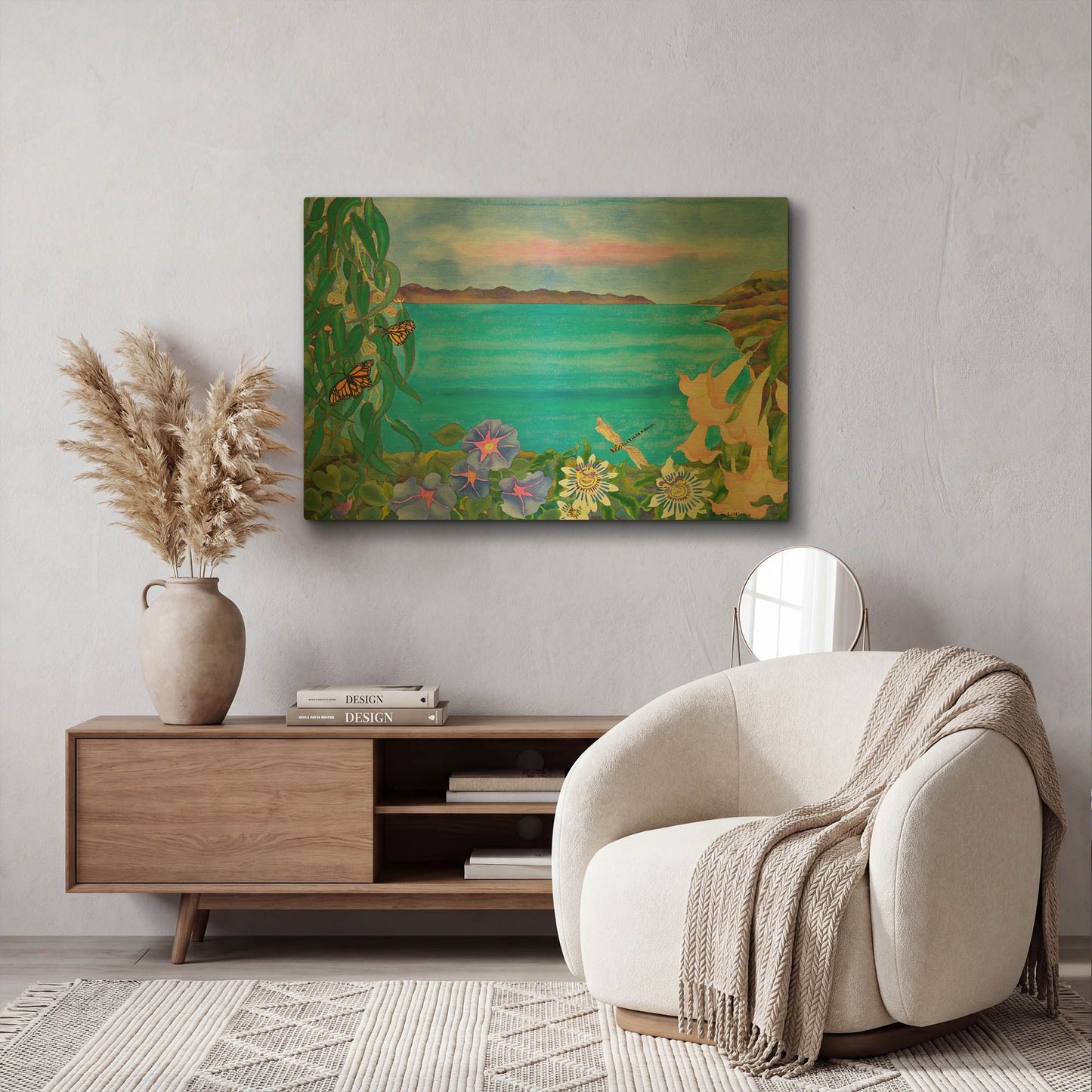 'Merrie s Seascape' By Carissa Luminess Gold Metal Wall Art
