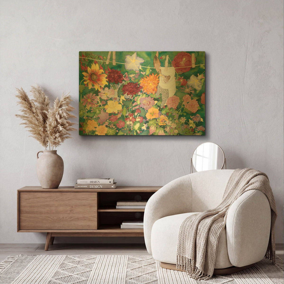 'Feeding Time' By Carissa Luminess Gold Metal Wall Art