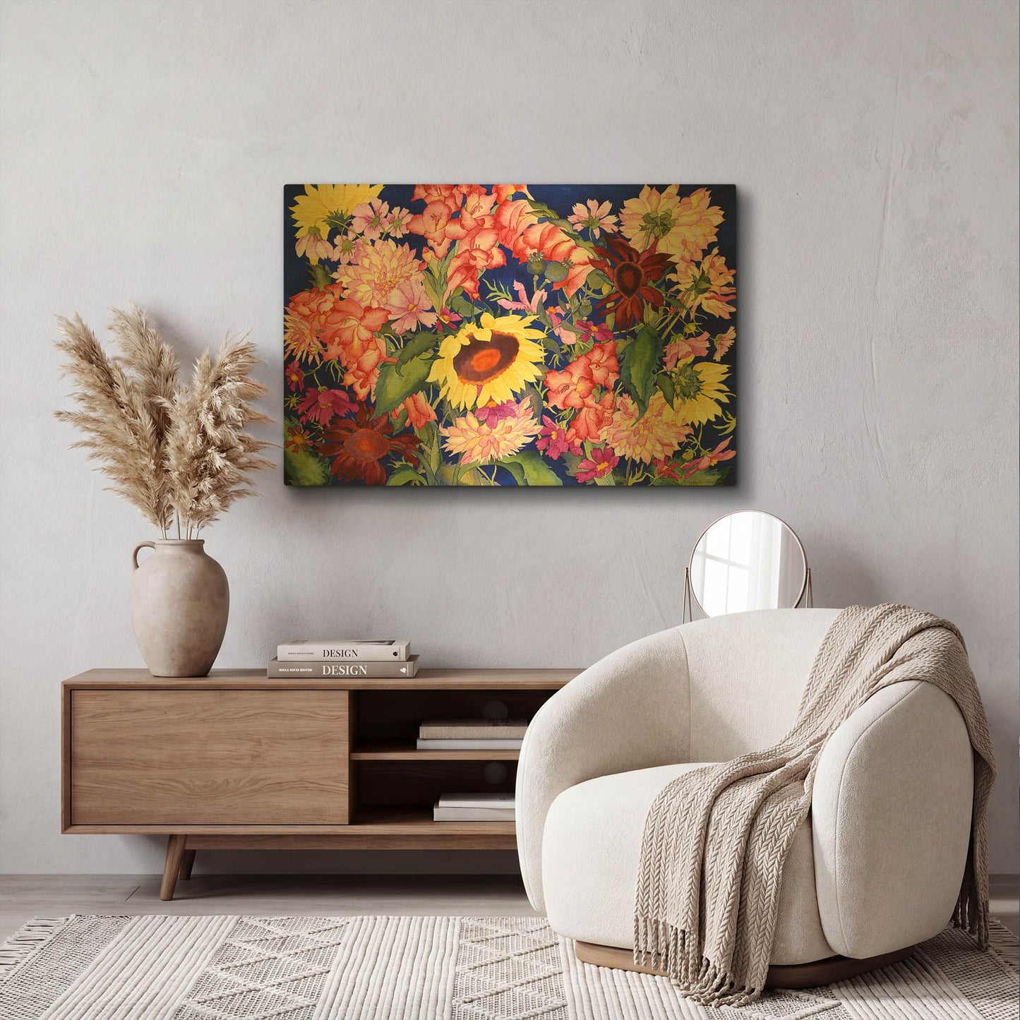 'Oregon Garden' By Carissa Luminess Gold Metal Wall Art