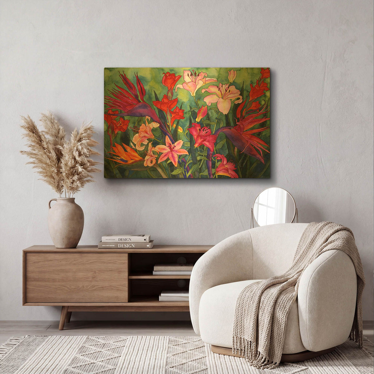 'Tropical Kiss' By Carissa Luminess Gold Metal Wall Art