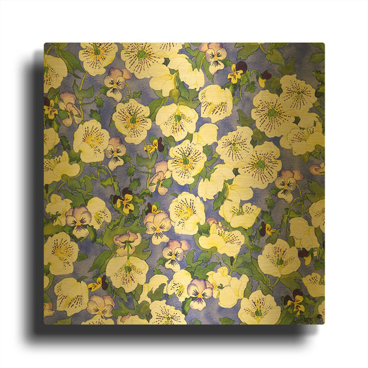 'Fertile Rising Pattern - Helibores' By Carissa Luminess Gold Metal Wall Art