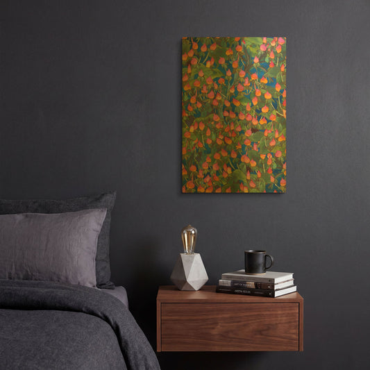'Dance Of Love- Small Flower Repeat' By Carissa Luminess Gold Metal Wall Art