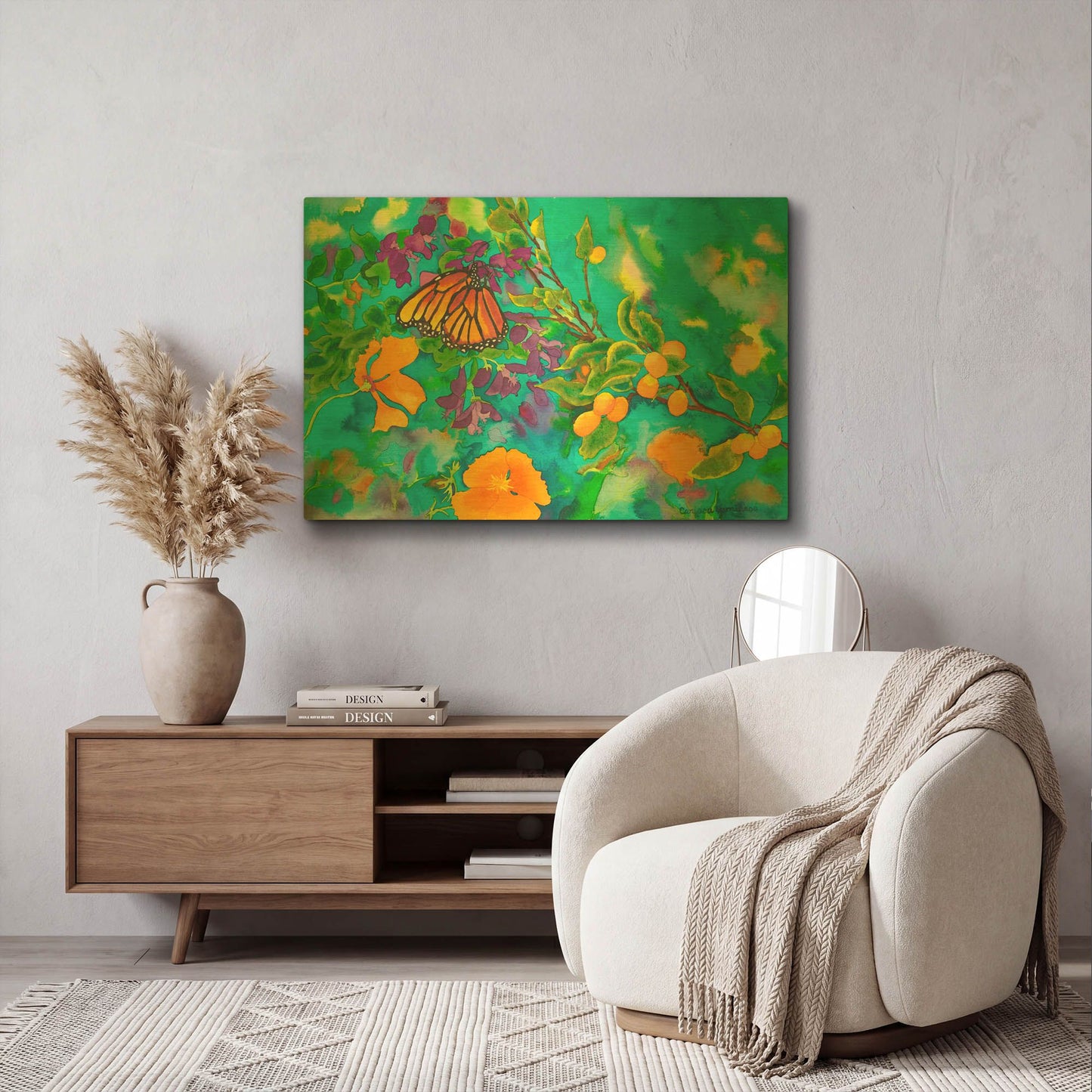 'California Monarch' By Carissa Luminess Gold Metal Wall Art