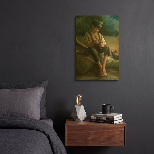 'Penny Whistle' By David Lindsley Gold Metal Wall Art