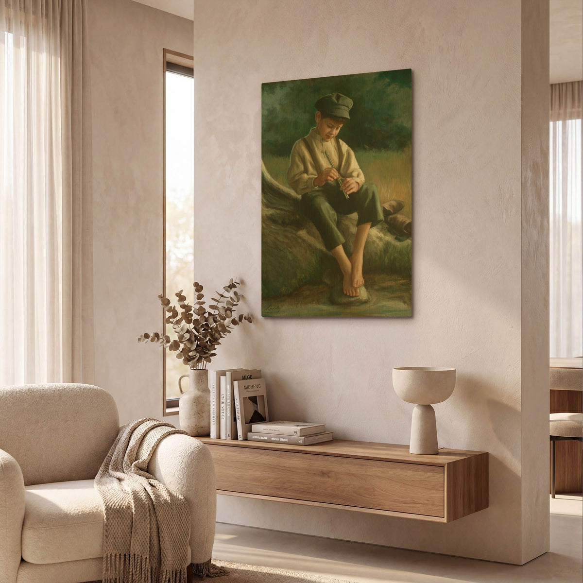 'Penny Whistle' By David Lindsley Gold Metal Wall Art