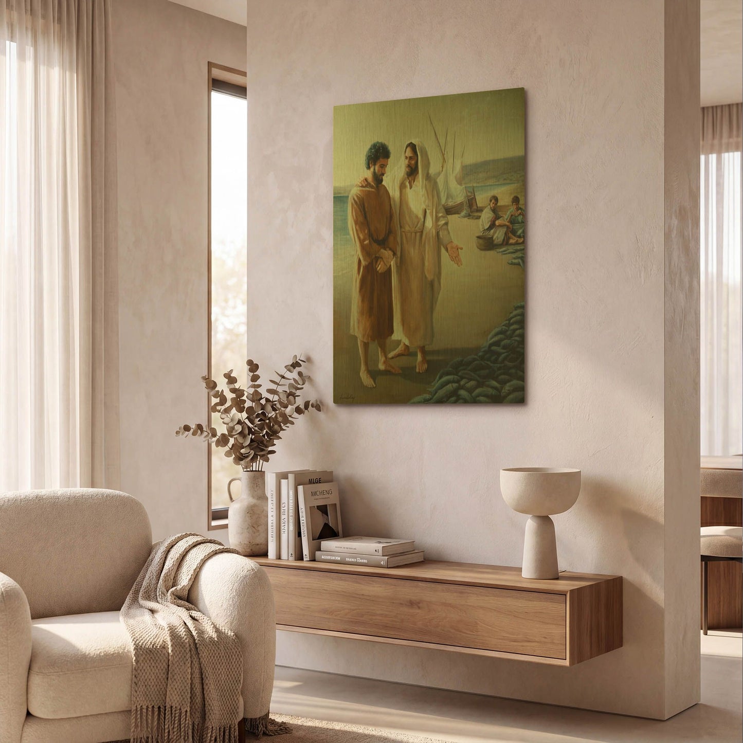 'Lovest Thou Me, More Than Thee' By David Lindsley Gold Metal Wall Art