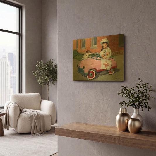 '1949 Murray Comet' By David Lindsley Gold Metal Wall Art