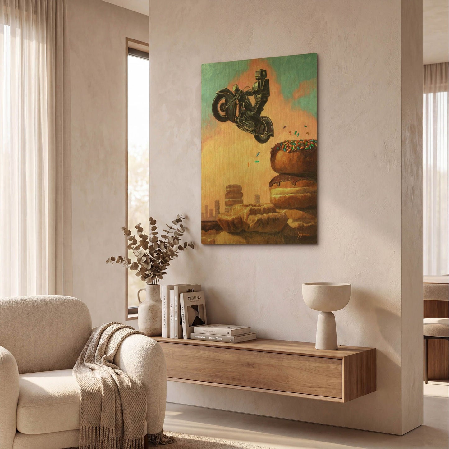 'Dark Rider Again' By Eric Joyner Gold Metal Wall Art