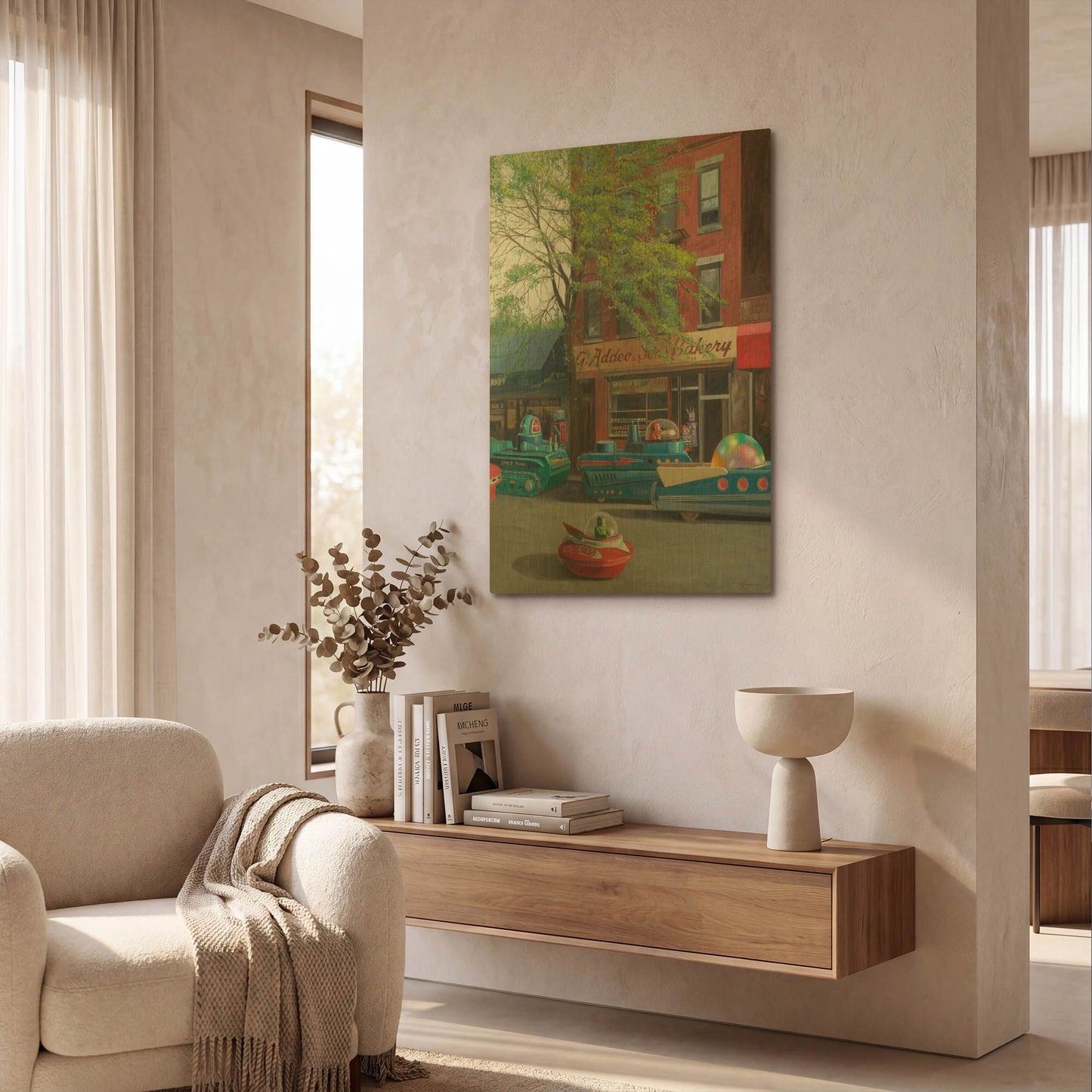 'Heavy Traffic 2' By Eric Joyner Gold Metal Wall Art