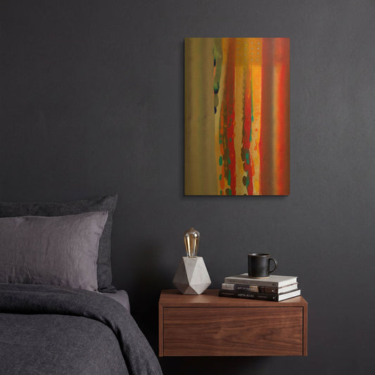 'Color Storm Silhouette' By Hooshang Khorasani Gold Metal Wall Art