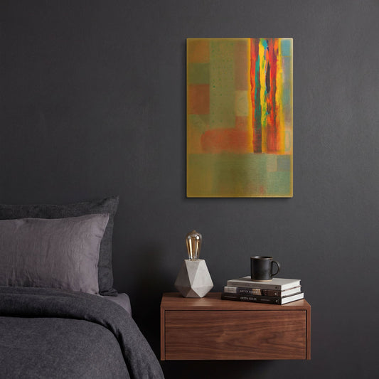 'Subtle Color Storm II' By Hooshang Khorasani Gold Metal Wall Art