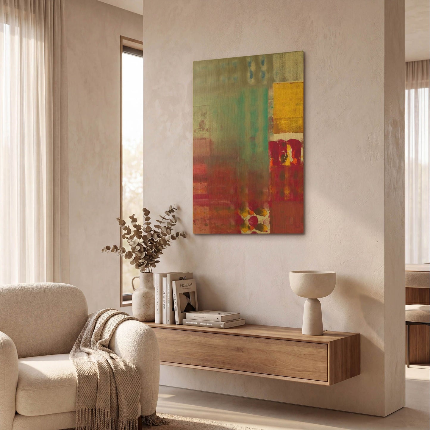 'The Storm Passes By' By Hooshang Khorasani Gold Metal Wall Art