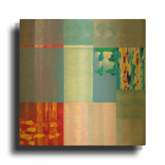 'Color Storm at the Beach II' By Hooshang Khorasani Gold Metal Wall Art