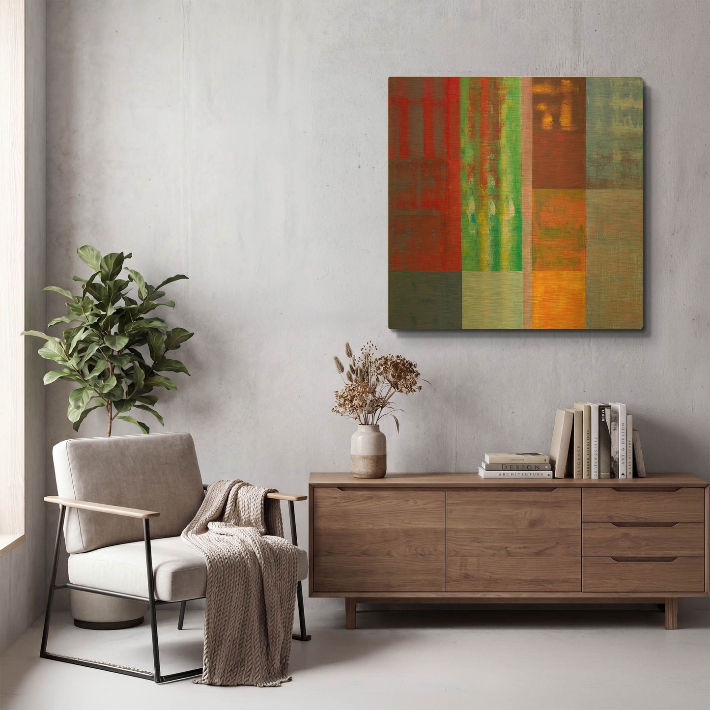 'Color Storm Vision' By Hooshang Khorasani Gold Metal Wall Art