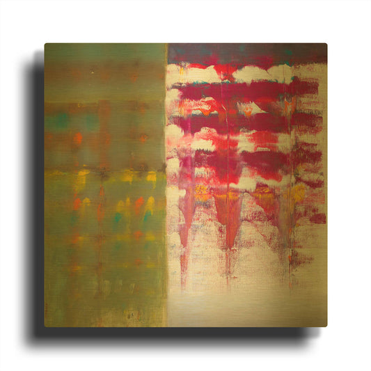 'Color Storm Resonance' By Hooshang Khorasani Gold Metal Wall Art