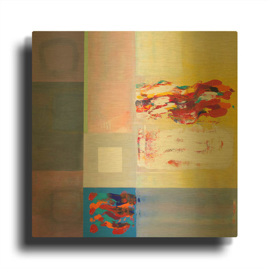 'Storm on the Plaza' By Hooshang Khorasani Gold Metal Wall Art