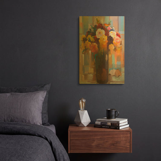 'Golden Bouquet' By Hooshang Khorasani Gold Metal Wall Art
