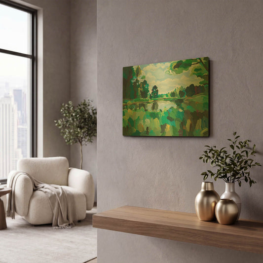 'Bayou Life' By Hooshang Khorasani Gold Metal Wall Art