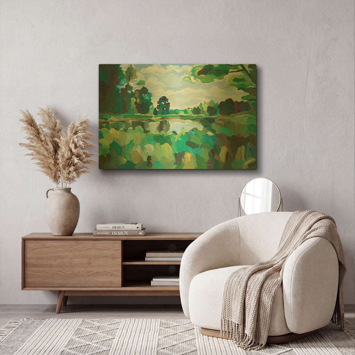 'Bayou Life' By Hooshang Khorasani Gold Metal Wall Art