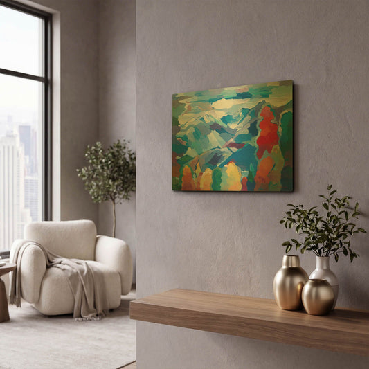'Nature' By Hooshang Khorasani Gold Metal Wall Art
