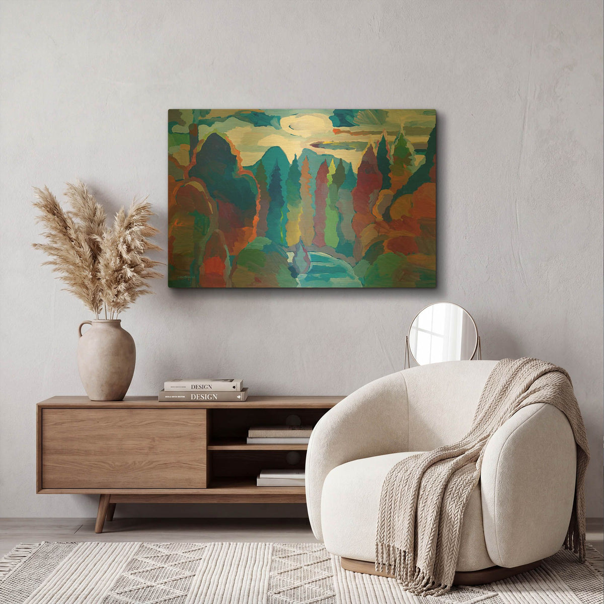 'Stream into Consciousness' By Hooshang Khorasani Gold Metal Wall Art