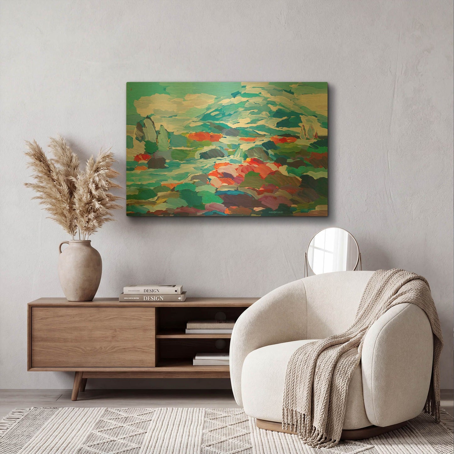 'Conceptual Color' By Hooshang Khorasani Gold Metal Wall Art