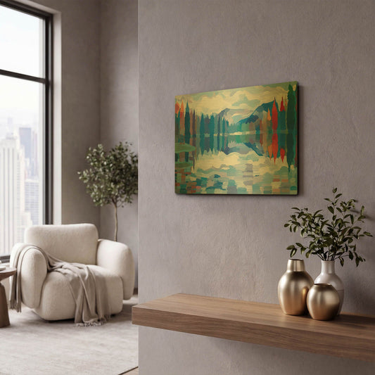 'Sierra Serenity' By Hooshang Khorasani Gold Metal Wall Art