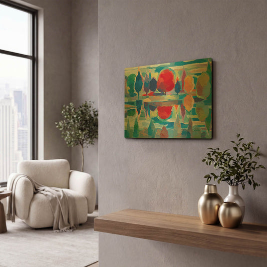 'Time for Reflection' By Hooshang Khorasani Gold Metal Wall Art
