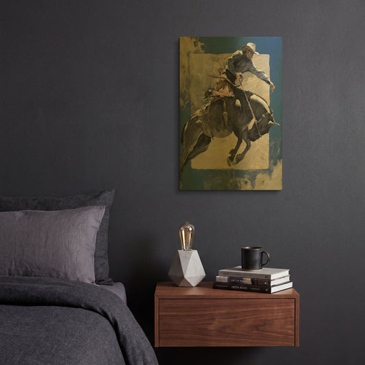 'Countdown In Blue' By J. E. Knauf Gold Metal Wall Art