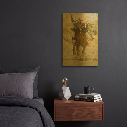'Holdin' By J. E. Knauf Gold Metal Wall Art